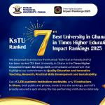 Kumasi Technical University Ranked 7th Best University in Ghana in theTimes Higher Education Impact Rankings 2025