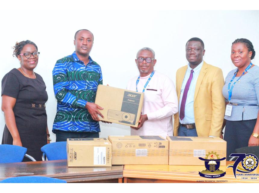 Kumasi Technical University Receives Donation of Projectors from 2004 HND Civil Engineering Alumni